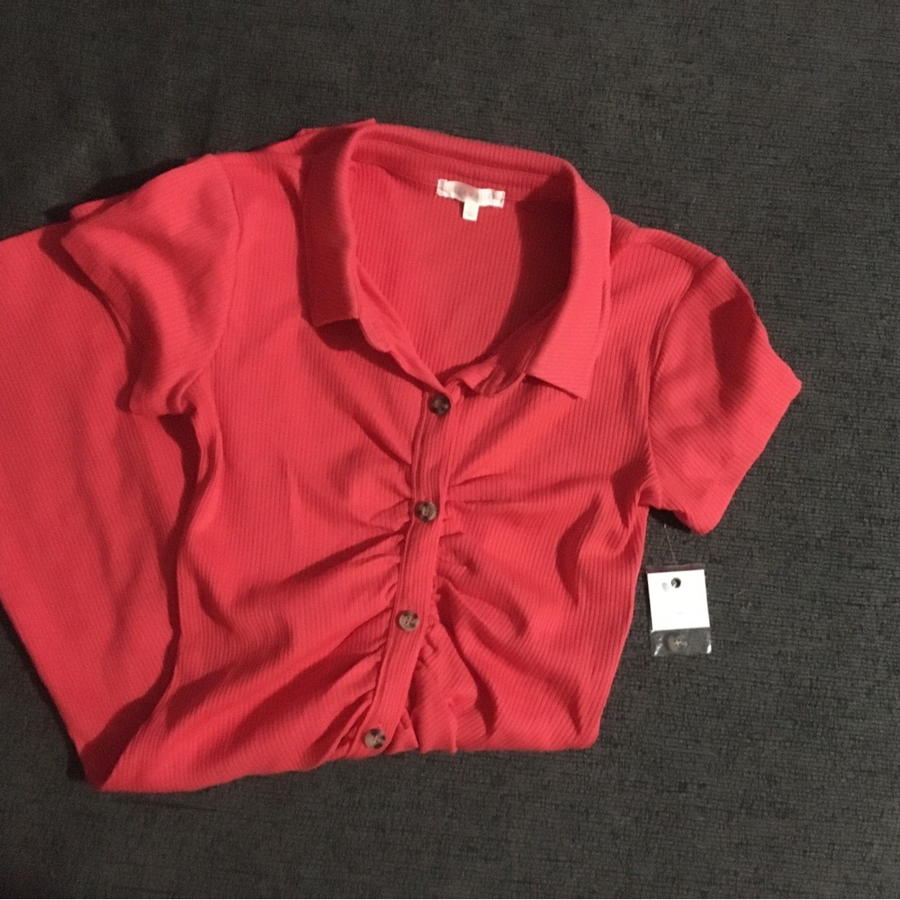 Ultra flirt Red button dress. Size M. - Picture 2 of 3